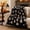 F, variant on YHAICO Halloween Printed Throw Blanket 100x130cm - Soft Flannel Fleece for Sofa, Cozy Warm Lap Blanket for Living Room, Festive Halloween Home Decoration