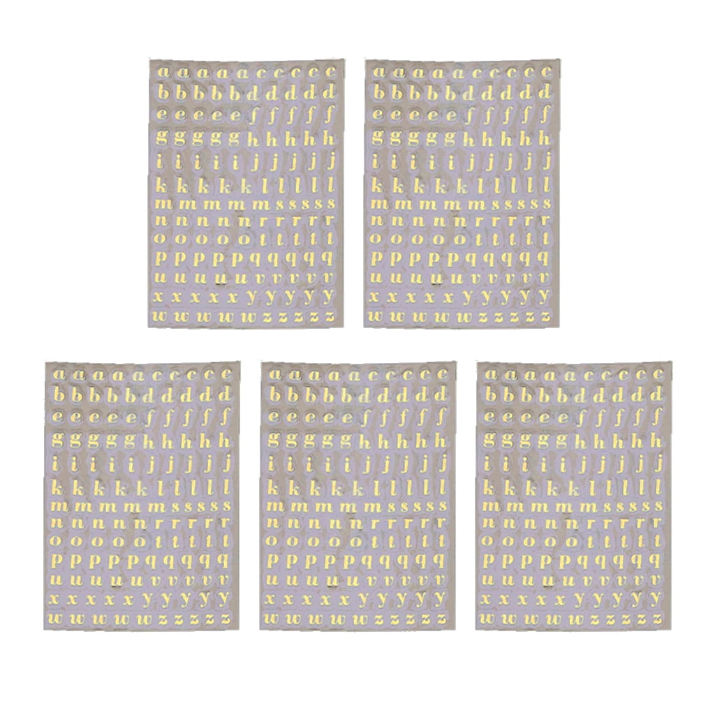 1024px x 1024px - 5Pieces/set Gold Silver 3mm Alphabet Number Stickers Mini Glitter Letter  Stickers for Scrapbooking Home Decors Supplies - Walmart.com