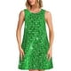 thumbnail image 1 of Fotbe Shiny round green sequins Vestido de Verano sin Mangas para Mujer – Vestido Midi Línea A, Estilo Camiseta Floral, Vestido Playero Casual y Fluido, 1 of 7