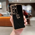thumbnail image 4 of for Samsung Galaxy S23 FE 5G Case Cute Rose Flower Phone Case for Women Girls Luxury Plating Full Camera Lens Cover Protect Shockproof Galaxy S23 FE Case 6.4" Soft Silicone Bumper (Black), 4 of 11