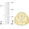 thumbnail image 2 of Floreo Men's 10k Yellow Gold Round Two-Tone Gold A-Z Initial Ring, Sizes 5 - 11, 2 of 4
