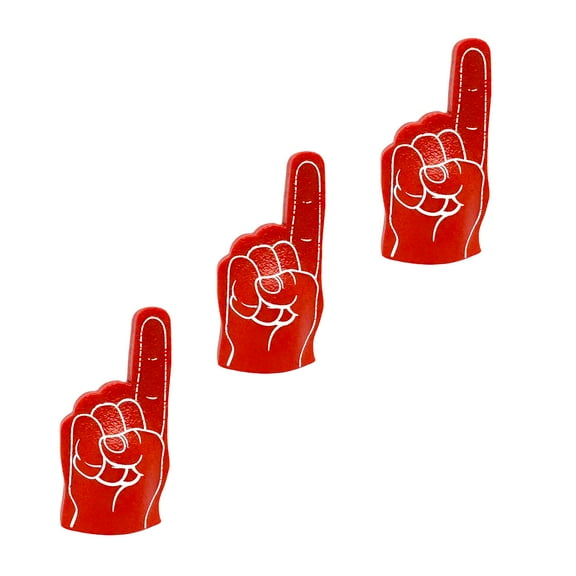 Red Foam Finger for WWE & AEW Wrestling Action Figures [Set of 3]