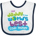 thumbnail image 3 of Inktastic Worlds Best Coal Miner Daddy Boys or Girls Baby Bib, 3 of 4