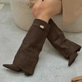 thumbnail image 5 of Women's Knee High Boots with Adjustable Buckle Strap Comfortable Heel for Fall Winter, 5 of 7