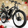 thumbnail image 5 of 60V 6000W Peak Electric Motorcycle for Adults, Dual Motor AWD Ebike, 50MPH Top Speed, 25AH Removable Battery, 26x4.0 Fat Tire All-Road Mountain Bike, UL2849 Certified, 5 of 10