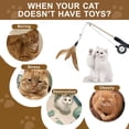thumbnail image 4 of Adjustable cat wand toy, interactive cat teaser for indoor use, bungee cord with bell - durable, stretchy and irresistible catnip alternative, 4 of 8