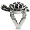thumbnail image 6 of Rhodium + Ruthenium Brass Ring with AAA Grade CZ in Jet for Women Style 0W005, 6 of 6