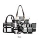 thumbnail image 4 of Qarigey Manténgase bien organizado con bolso de mano, cartera, estuche para llaves, conjunto de bolso para mujer Bolsas de mensajero y de hombro negro, 4 of 6