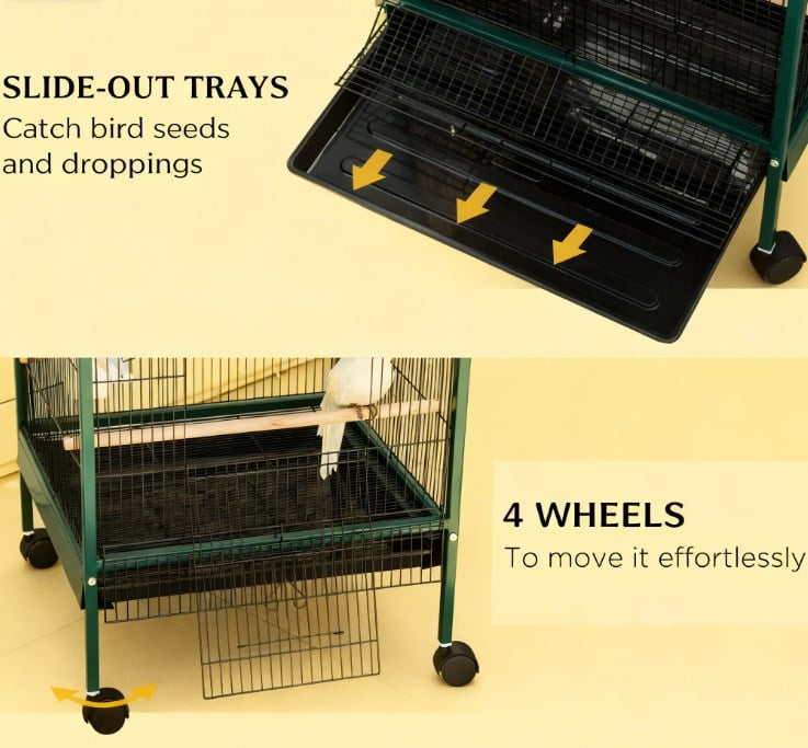 Bird Aviary Indoor with Multi-Door Design,Large Bird Cage for Wingspan