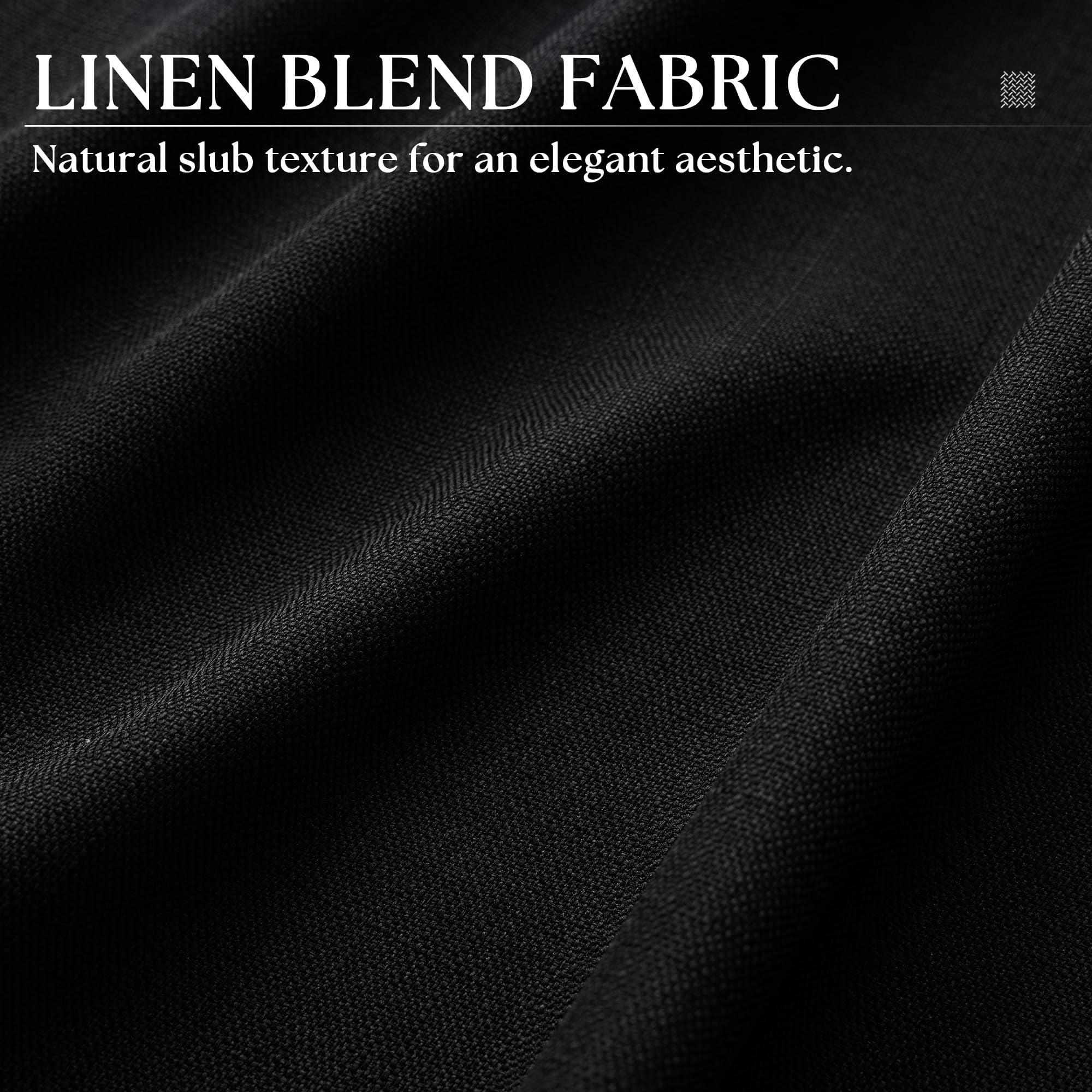 Linen Curtains 84 Inch 2 Panels Set Light Filtering Privacy Drapes Semi Sheer Ivory Cream for Living Room Bedroom Farmhouse Boho Style