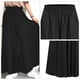 thumbnail image 4 of Pantalones de piernas anchas de verano para mujer, pantalones largos sólidos con cintura elástica MABOTO Pantalones de mujer, 4 of 5