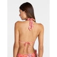 thumbnail image 3 of No Boundaries Floral Animal Tall Triangle Halter Bikini Top, Women's XXS-XXL, 3 of 5