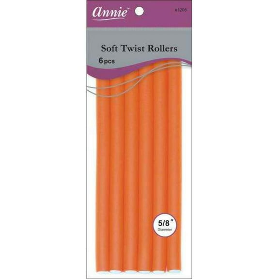 Annie - Annie Soft Twist Rollers 5/8" Xl Orange (6pcs) - Default