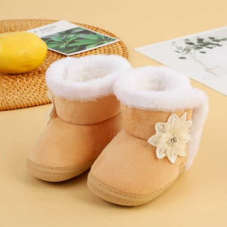 

eczipvz Baby Shoes Baby Shoes Fashion Soft Sole Toddler Shoes Warm Cotton Boots Soft Sole Cotton Toddler Shoes Boots Booties Bulk (Khaki 5.5 )
