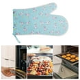 thumbnail image 5 of Unique Bargains 1 Pc Non-slip Pattern Oven Mitts for Kitchen Blue, 5 of 5