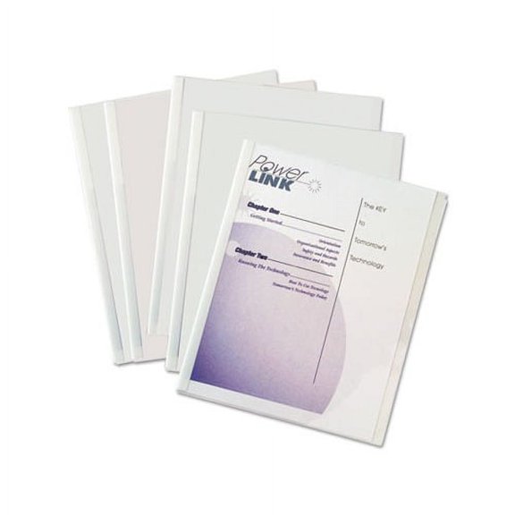 C-Line Report Covers with Binding Bars, Economy Vinyl, Clear, 8 1/2 x 11, 50/BX