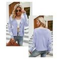 thumbnail image 4 of LEZMORE Cardigans for Women Button Up Open Front Cadigan Sweaters Floral Print Cute Short Knitted Cardigan, 4 of 4