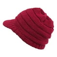 thumbnail image 3 of ICHUANYI Winter Visor Beanie Hat for Men and Women Brim Knit Hats Billed Skull Cap Thick Solid Color, 3 of 3