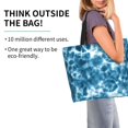 thumbnail image 2 of Disketp Blue Tie Dye Bolsa Tote Estampada para Mujer, Bolso de Hombro y de Mano para Compras y Viajes, 2 of 8