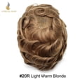 thumbnail image 2 of Lyrical Hair Toupee for Men Full Lace Hairpieces Human Hair Replacement System 8"X10" Transparent Lace Mens Toupee Human Hair Units for Man Bleached Knots Male Hair Prosthesis #20R, 2 of 7