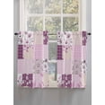 thumbnail image 5 of Boho Purple Flowers Bathroom Window Curtain, Spring Floral Botanical Patchwork Vintage Light Filtering Coffee Kitchen Curtains, Bedroom Living Room Curtains 2 Panel 84"x45", 5 of 6