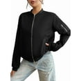 thumbnail image 3 of Women'S Barn Jacket Casual Coat Zip Up Spring Fall Clothes with Pockets Black S, 3 of 8