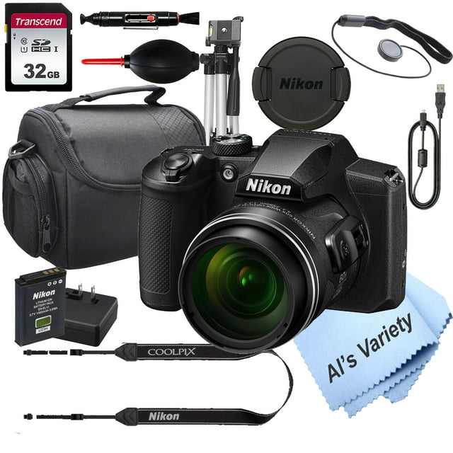 Nikon COOLPIX B600 16.7 MegaPixel Digital Camera + 32GB Card, Tripod, Case  and More (13pc Bundle)