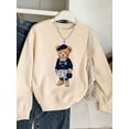thumbnail image 4 of Women's Bear Graphic Sweatshirt Long Sleeve Pullover Top, 4 of 8