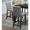 thumbnail image 3 of 5pc Dining Set Counter Height Table and 4 Chairs Set Black Gray Wooden Furniture Kitchen, 3 of 7