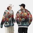 thumbnail image 4 of Daiia Vibrant Bouquet Waterfall UPF 50+ Sun Protection Hoodie Jacket Lightweight Long Sleeve Sun Shirt for Women Men with Pocket Hiking Outdoor-Medium, 4 of 7