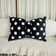 thumbnail image 5 of Almohada lumbar de terciopelo de lunares con lazo desmontable, 50 x 33 cm, suave y decorativa, para sala de estar, dormitorio y oficina | Funda extraíble y lavable., 5 of 5