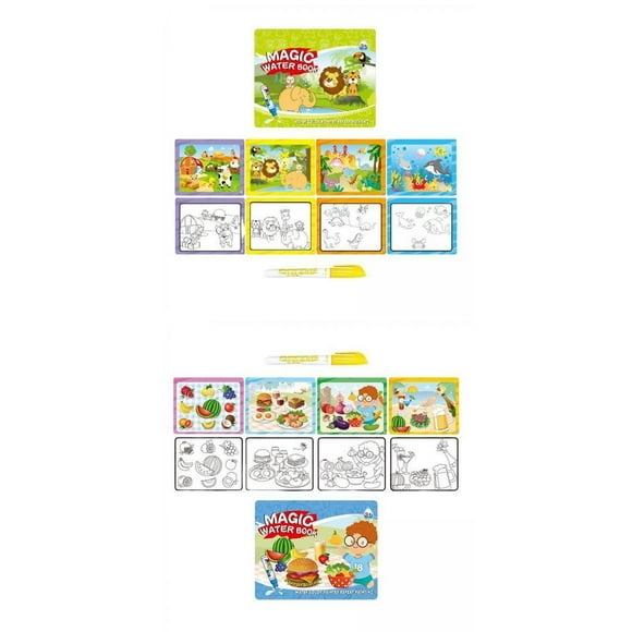 Painting Book,Reusable Water Painting Book Educational Toys,Colorful Drawing Tablet Cognition Teaching Aids,Early Childhood Education Learning Activities,Developmental Interactive Toys Drawing Macarena none