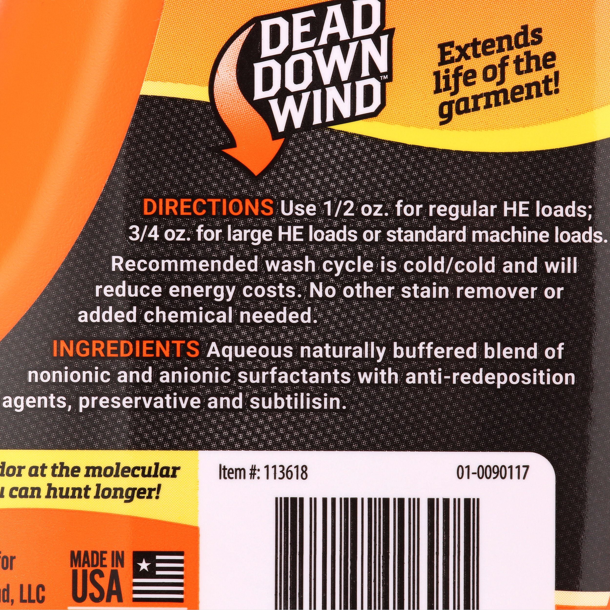 Dead Down Wind Laundry Detergent - Unscented - 36 Fluid oz. (up to 72  Loads) 