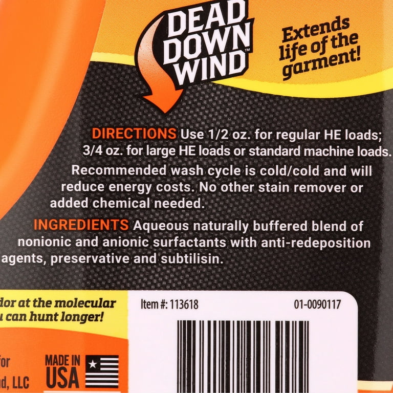 .com: Dead Down Wind Unscented Laundry Bundle, 40oz Bottle Detergent  & 30 Count Odorless Dryer Sheets