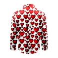 thumbnail image 5 of Valentines Day Shirt Mens, Long Sleeve Print Shirt Men, Men's Fashionable Valentine's Day Heart-Shaped Print Casual Long Sleeve Turndown Collar Blouse Shirt, 5 of 5