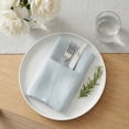 thumbnail image 4 of REGALWOVEN Pack of 6 Cotton Cloth Napkins - Washable and Reusable for Restaurant, Weddings, Events, and Parties Light Blue 18x18inch, 4 of 6