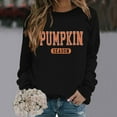thumbnail image 2 of ZSQDM Women's Hoodless Sweatshirt Hoodie Women Pumpkin Season Sweatshirt Women Crewneck Long Sleeve Thanksgiving Fall Shirt Halloween Holiday Pullover Tops Polyester Women Blending Sweatshirt (Xxxl), 2 of 6