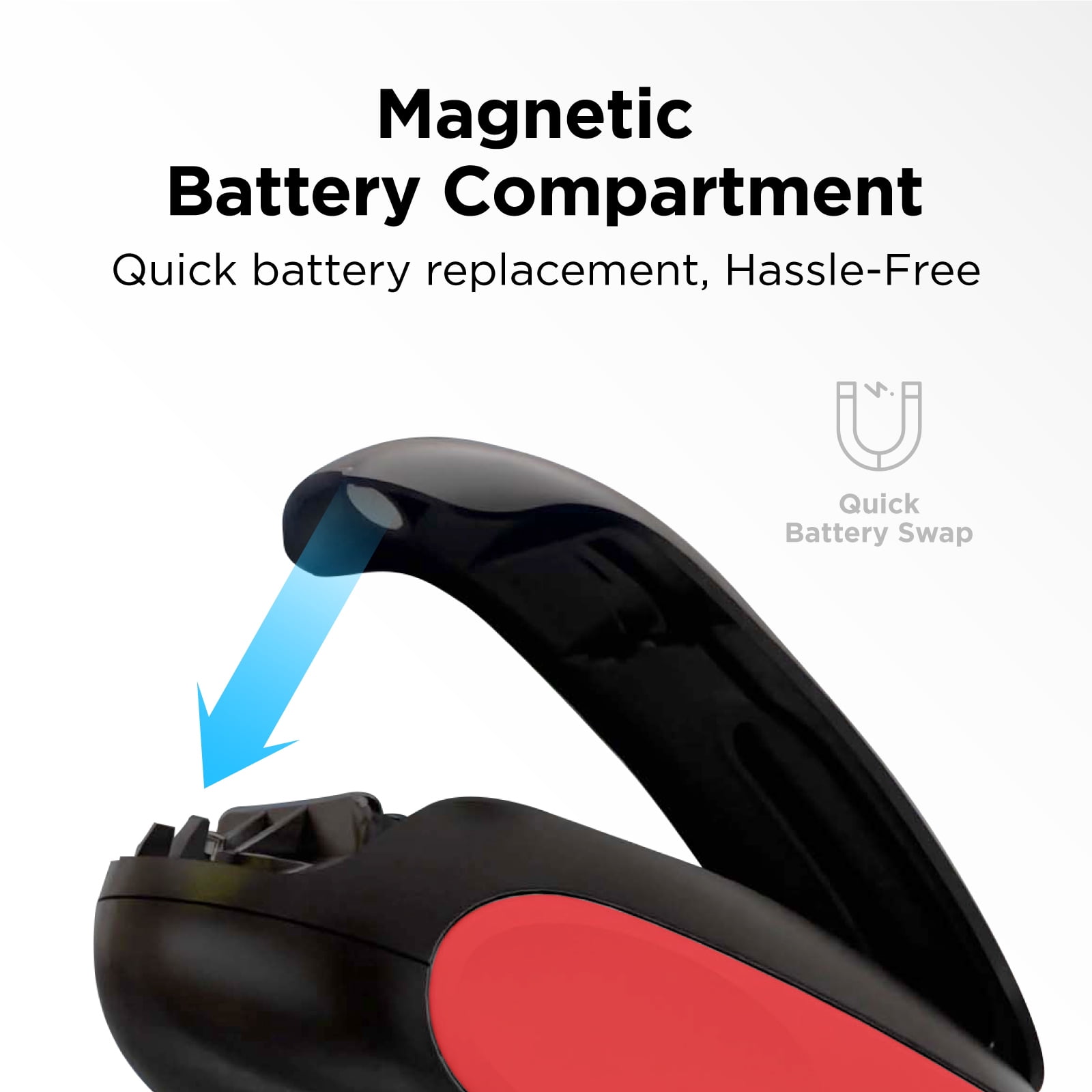 Kitchen Mama One-To-Go Electric Can Opener : Auto Stop, Smooth Edge, Battery Operated (Red)