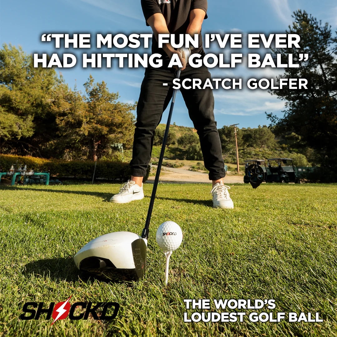 SHOCK'D Golf Balls Prank Loud Golf Balls, Red
