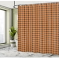 thumbnail image 5 of Ambesonne Abstract Shower Curtain, Retro Square Like Elements, 69"Wx75"L, Taupe Vermilion, 5 of 5