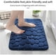 thumbnail image 5 of Alfombra de baño de espuma viscoelástica, alfombras de baño de adoquines, alfombrillas de baño súper absorbentes de agua para baño, alfombras de baño lavables a máquina (17 x 24, azul oscuro), 5 of 5