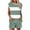 Green, variant on Amvlyk Pajamas Set for Women 2 Piece PJ Sets Round Neck Sleeveless Tank Top with Wide Legs Shorts Loose Printed Loungewaer for Summer Sleepwear Causal Home Clothes Sleep Nightwear Lounge Outfits