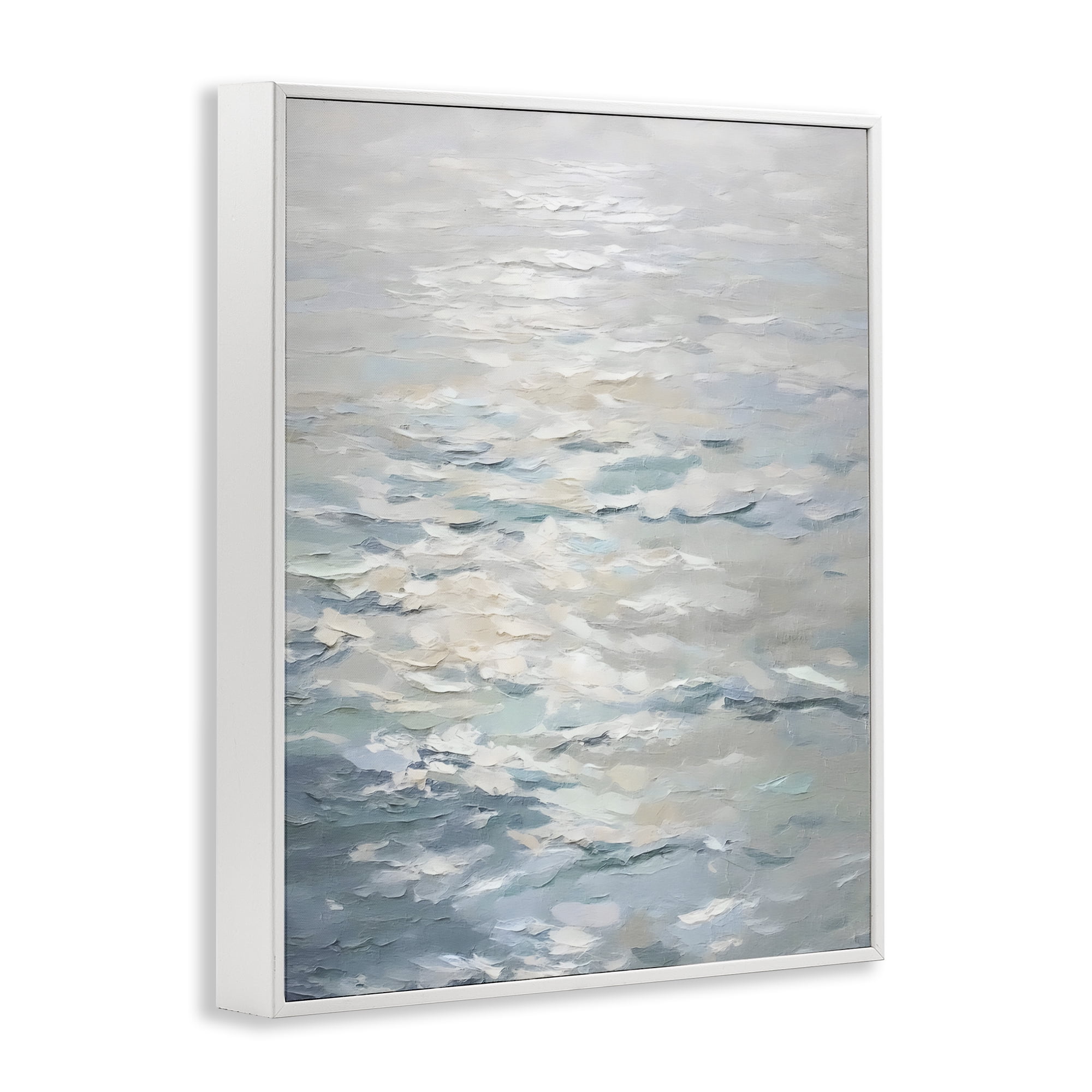 Stupell Industries Shallow Reflections Calm Sea White Framed Giclee Art, design by Riley B