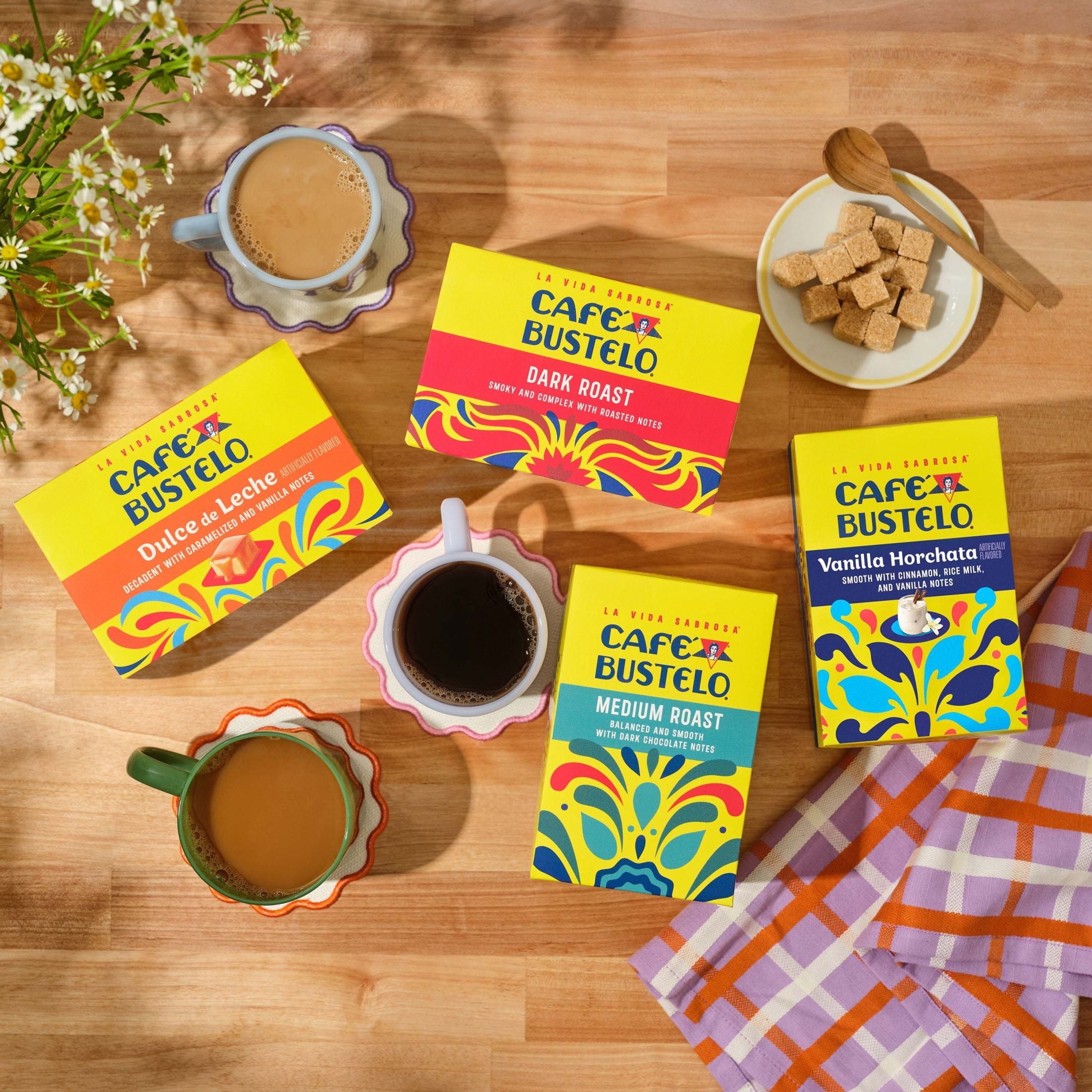 (4 pack) Cafe Bustelo Dark Roast Coffee, Single Serve Pods, 22 Count