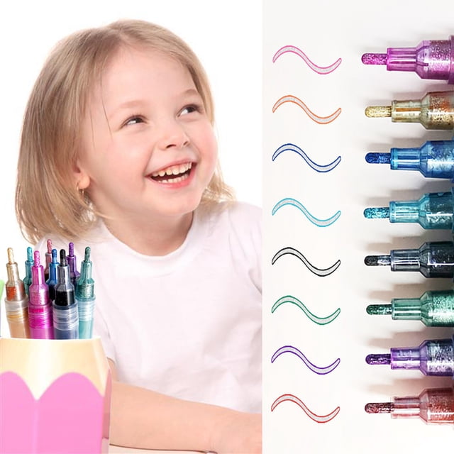 Xihbxyly Artículos para Menores de 10 Años Ingredientes, Rotuladores Contorno Fluorescente, 2 Mm, 4 Ml