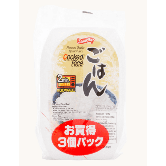 Shirakiku Brand Shirakiku Cooked Rice 3pk