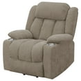 thumbnail image 6 of Houston Upholstered Power Lift Recliner Chair Camel, 6 of 16