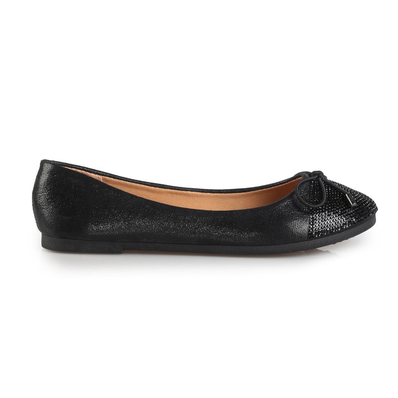 Women's Ultra Comfort Memory Foam Ballet Flat with Rhinestone Detail
