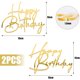 thumbnail image 2 of uds. Adorno para tarta de feliz cumpleaños, suministros de decoración acrílica dorada con purpurina para pastel de cumpleaños, 2 of 5