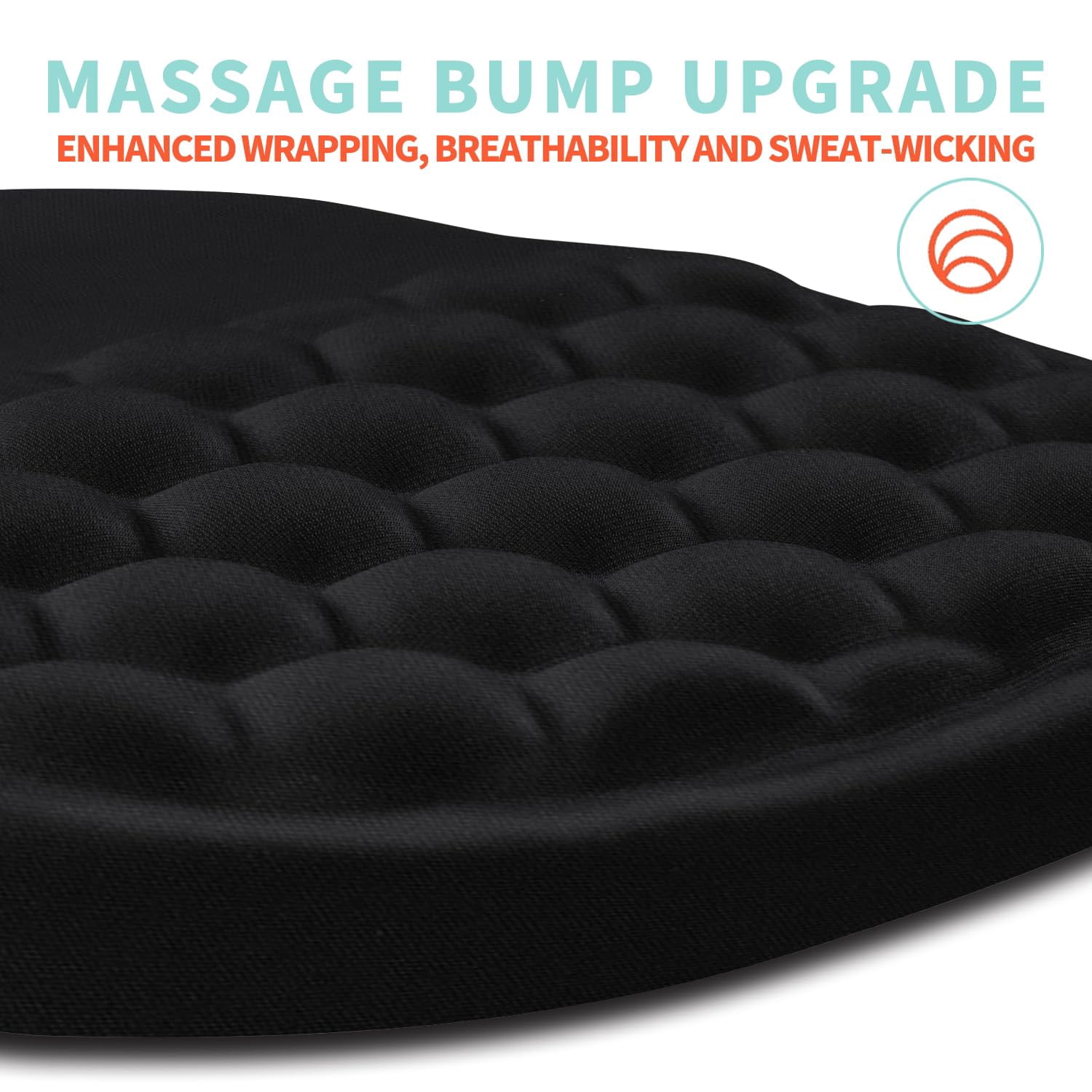 Mouse Pad Wrist Support With Memory Foam Massage Bulge  Carpal Tunnel Mousepad Rest For Mouse(12x8 Inch Black)